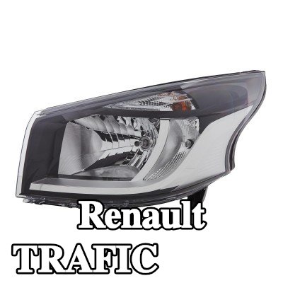 HELLA المصباح الأمامي الأيسر, H4, PY21W, W21/5W, مع لمبات, مع محرك لتسوية المصابيح الأمامية — Renault Trafic