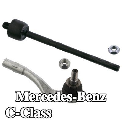 FEBI BILSTEIN مجموعة قضيب التوجيه للمحور الأمامي الأيمن, مع صامولة قفل — Mercedes-Benz C-Class