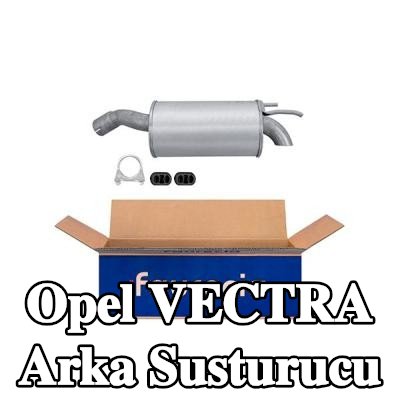 HELLA Arka susturucu Arka, montaj parçaları ile — Opel Vectra