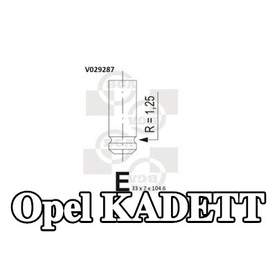 BGA صمام السحب — 1990 Opel Kadett