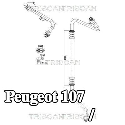 TRISCAN خط الضغط العالي/المنخفض، تكييف الهواء — Peugeot 107