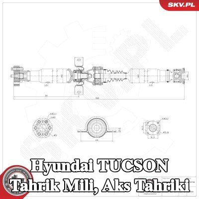 ESEN SKV Tahrik Mili, aks tahriki Arka Aks — Hyundai Tucson