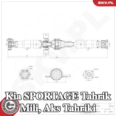 ESEN SKV Tahrik Mili, aks tahriki Arka Aks — 2004 Kia Sportage
