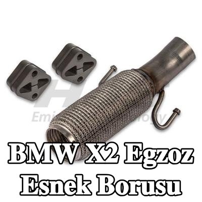 HJS Esnek egzoz borusu Ön, sabitleme malzemesi ile — BMW X2