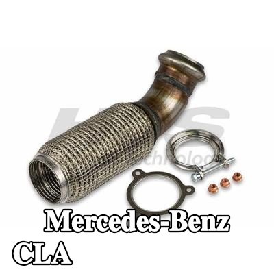 HJS أنبوب إصلاح, المحول الحفاز الخلفي, مع مواد تثبيت — Mercedes-Benz Cla