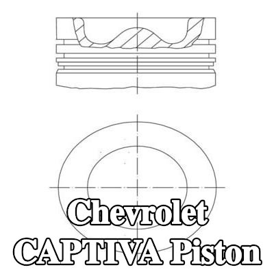 MAHLE Soğutma kanallı piston, piston segman taşıyıcısı ile — Chevrolet Captiva