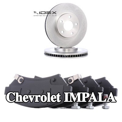 RIDEX مجموعة أقراص الفرامل والوسادات للمحور الأمامي, مُهوى — Chevrolet Impala