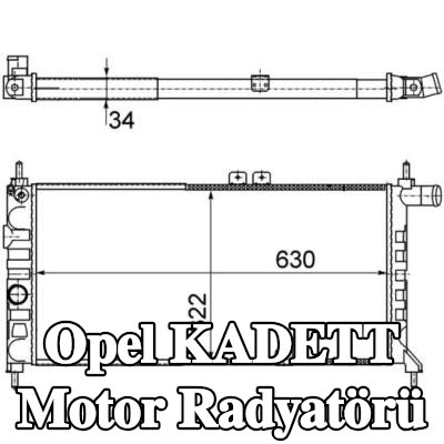 MAHLE Motor radyatörü — 1990 Opel Kadett