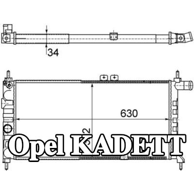 MAHLE مبرد المحرك — 1990 Opel Kadett