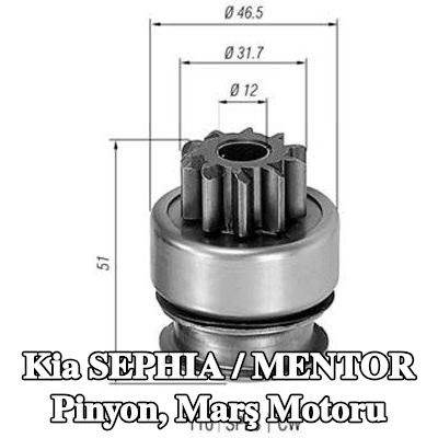 MAGNETI MARELLI Pinyon, marş motoru — 1995 Kia Sephia / Mentor
