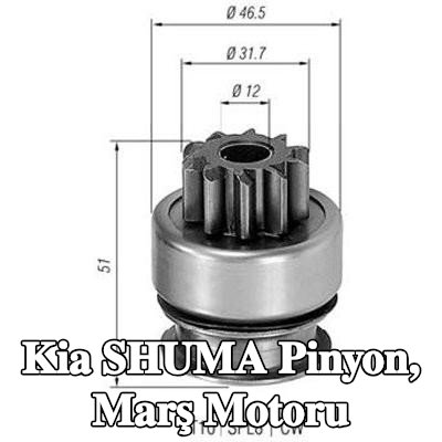 MAGNETI MARELLI Pinyon, marş motoru — Kia Shuma
