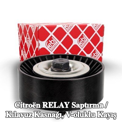 FEBI BILSTEIN Saptırma / kılavuz kasnağı, V-ribbed belt Outer Diameter: 70mm, vida ile — 2000 Citroën Relay