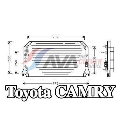 AVA COOLING SYSTEMS مكثف تكييف الهواء مع مجفف — 2000 Toyota Camry