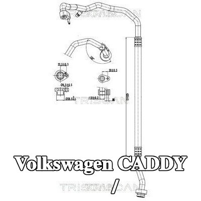 TRISCAN خط الضغط العالي/المنخفض، تكييف الهواء — Volkswagen Caddy