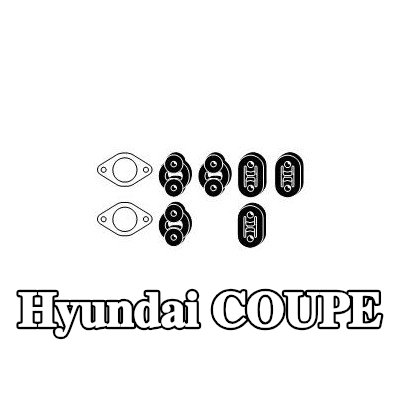 VEGAZ طقم تركيب العادم — Hyundai Coupe