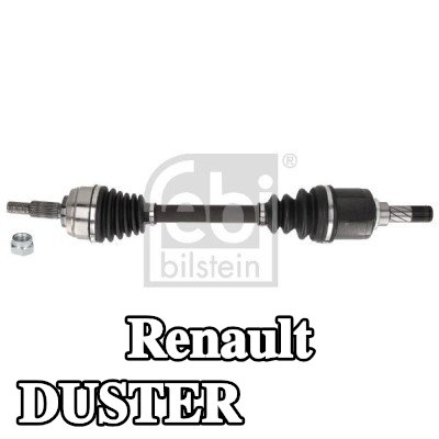FEBI BILSTEIN عمود الدفع المحور الأمامي الأيسر, مع صمولة — 2016 Renault Duster