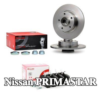 BREMBO مجموعة أقراص الفرامل والوسادات Prime, صلب — Nissan Primastar