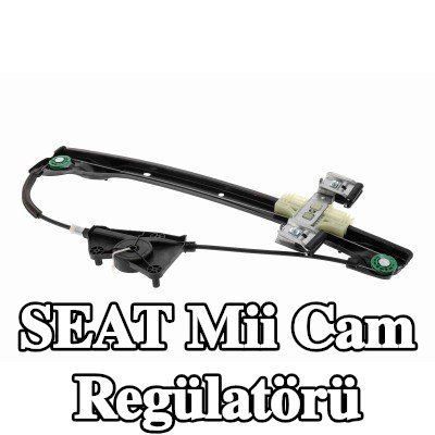 VAICO Cam regülatörü Sağ Ön, Elektrikli, elektrik motoru olmadan, cıvatalı plaka ile — SEAT Mii