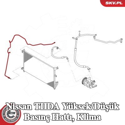 ESEN SKV Yüksek/Düşük Basınç Hattı, klima — Nissan Tiida