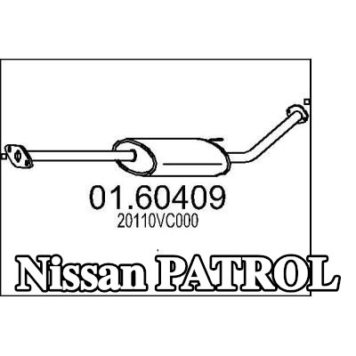 MTS كاتم الصوت الخلفي 1600mm — Nissan Patrol