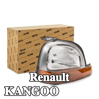 TYC المصباح الأيمن, H4, لون العدسة (مؤشر الاتجاه): برتقالي, بدون محرك كهربائي — Renault Kangoo