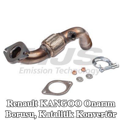 HJS Onarım borusu, katalitik konvertör katalitik konvertörden önce, sabitleme malzemesi ile — Renault Kangoo