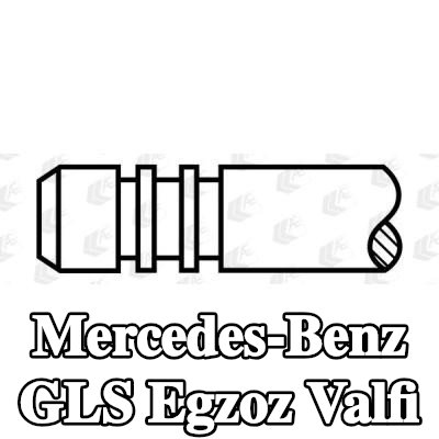 AE Egzoz valfi Krom kaplı valf gövdesi, Sodyum dolgulu, Stellite kaplı valf yuvası, Sertleştirilmiş valf sapı ucu — Mercedes-Benz Gls