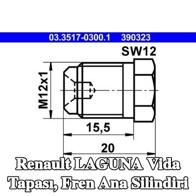 ATE Vida tapası, fren ana silindiri — Renault Laguna