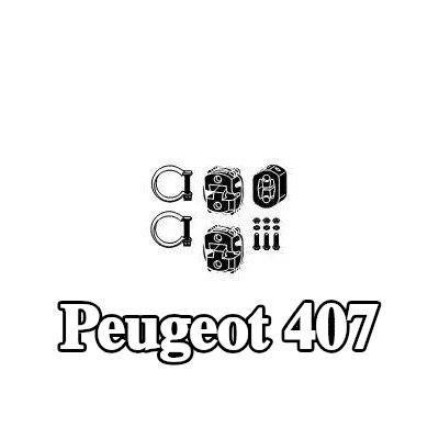 VEGAZ طقم تركيب العادم — Peugeot 407