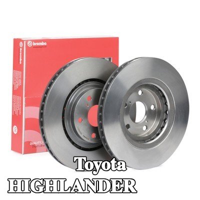 BREMBO قرص مكابح Prime, Outer Diameter: 328mm, مزود بفتحات تهوية داخلية, مطلي — 2016 Toyota Highlander