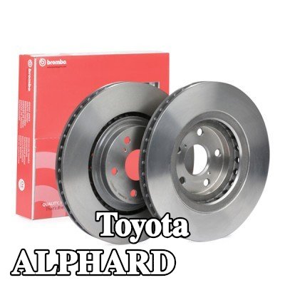 BREMBO قرص مكابح Prime, Outer Diameter: 328mm, مزود بفتحات تهوية داخلية, مطلي — Toyota Alphard