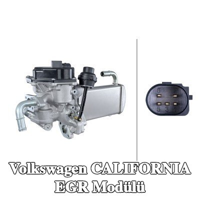HELLA EGR soğutuculu EGR Modülü, conta/sızdırmazlık elemanları ile, EGR valfli — 2012 Volkswagen California