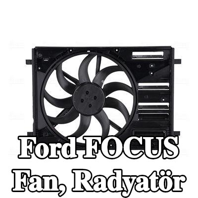 NISSENS Fan, radyatör fan kapağı dahil radyatör — Ford Focus