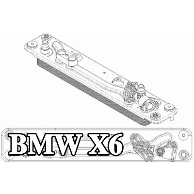 MAHLE مبرد زيت ناقل الحركة الأوتوماتيكي بدون حشية/مانع تسرب — 2012 BMW X6