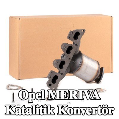 RIDEX Ön katalitik konvertör, sabitleme/montaj malzemesi ile, egzoz manifoldu ile, montaj parçaları ile — 2003 Opel Meriva