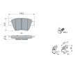 BOSCH Fren balatası seti 17, 3mm, gıcırtı önleyici plaka ile, cıvata/vida ile, aksesuarlarla, yaylı — 2016 Volkswagen Passat (9)