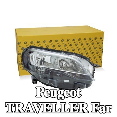 HELLA Far Sağ, H7/H1, PY21W, W5W, ampullü, far seviyeleme motorlu — Peugeot Traveller