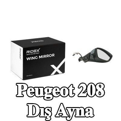 RIDEX Sağ yan ayna — Peugeot 208