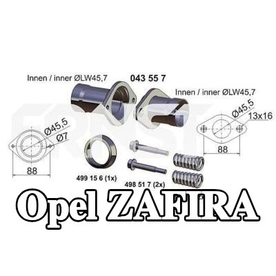 ERNST مجموعة إصلاح, مجموعة أنابيب العادم — Opel Zafira