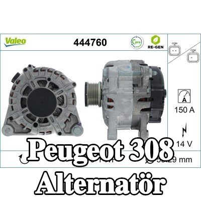 VALEO Alternatör 150A — Peugeot 308