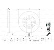 BOSCH Fren diski Dış Çap: 282, 6mm, Havalandırmalı, içten havalandırmalı, Kaplamalı, cıvata/vida ile — DS Ds5 (3)