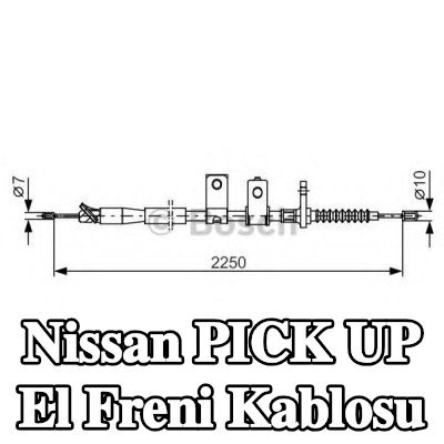 BOSCH El freni kablosu 2250mm — 2001 Nissan Pick Up