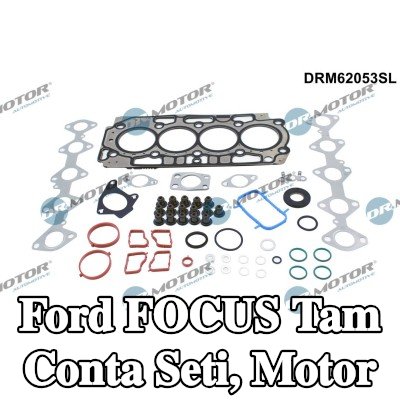 DR.MOTOR AUTOMOTIVE Tam Conta Seti, kam mili contalı motor, silindir kafası contası ile, valf kapağı contası ile, valf gövdesi contalı, egzoz manifoldu contası ile (ler), emme manifoldu contası/contaları ile — Ford Focus