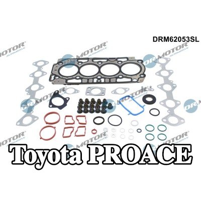 DR.MOTOR AUTOMOTIVE مجموعة حشيات كاملة, محرك مزود بمانع تسرب عمود الكامات, مع حشية رأس الأسطوانة, مع حشية غطاء الصمام, مع أختام ساق الصمام, مع حشية (حشيات) مشعب العادم, مع حشية (حشيات) مشعب السحب — Toyota Proace