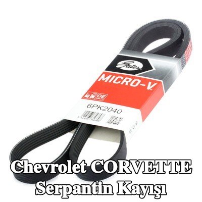 GATES Serpantin kayışı Micro-V, RoadMax™ Value Line, 2040mm, Number of ribs: 6 — 1990 Chevrolet Corvette