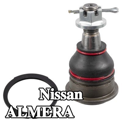 FEBI BILSTEIN مفصل كروي للمحور الأمامي الأيسر, المحور الأمامي الأيمن, مع صمولة تاجية ودبوس مقسم, مع حلقة تثبيت — Nissan Almera