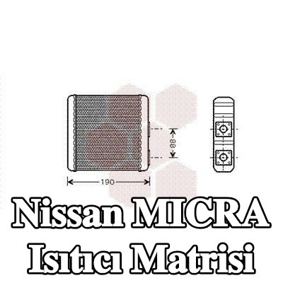 VAN WEZEL Isıtıcı matrisi — 2000 Nissan Micra