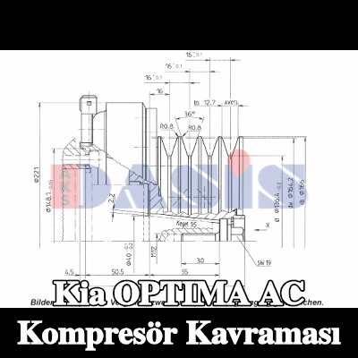 AKS DASIS AC kompresör kavraması — Kia Optima