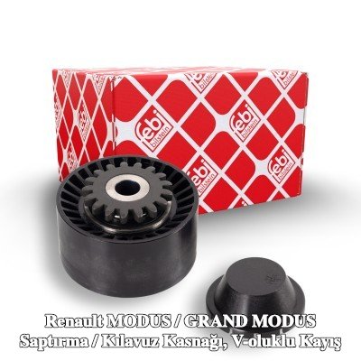 FEBI BILSTEIN Saptırma / kılavuz kasnağı, V-ribbed belt Outer Diameter: 60mm, kapaklı — Renault Modus / Grand Modus