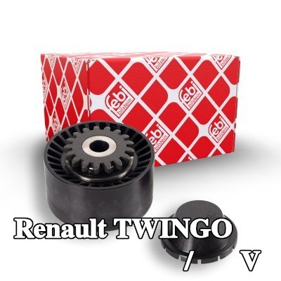 FEBI BILSTEIN بكرة الانحراف/التوجيه, V-ribbed belt Outer Diameter: 60mm, مع غطاء — 2012 Renault Twingo